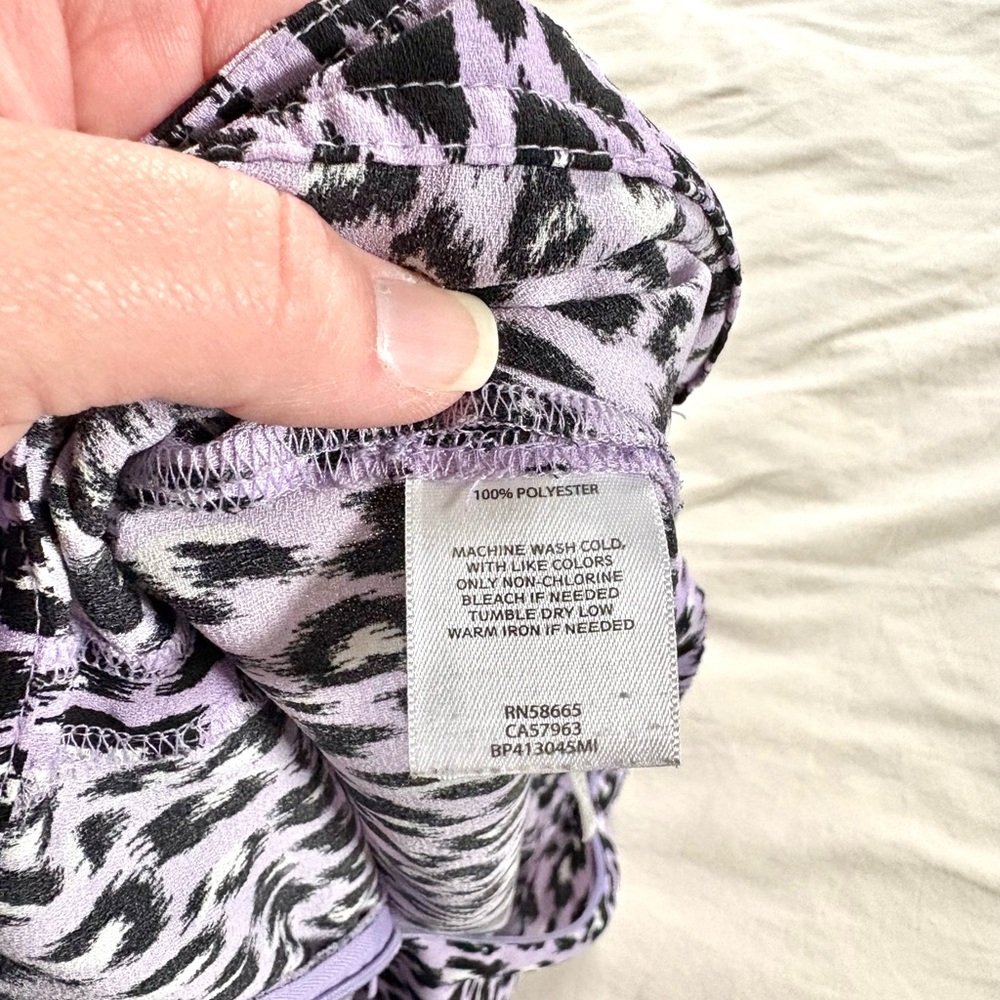 BP x Claudia Sulewski Purple Leopard Print Skirt with Slit size XS - Picture 5 of 5